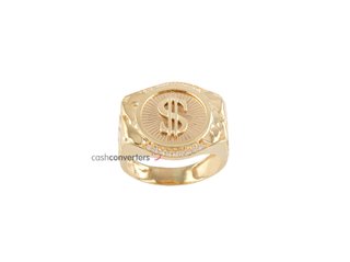sello oro 18k con piedra con circonita t. 21 (19,42 mm)