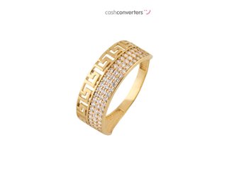 anillo oro 18k con piedra con circonita t. 17 (18,16 mm)
