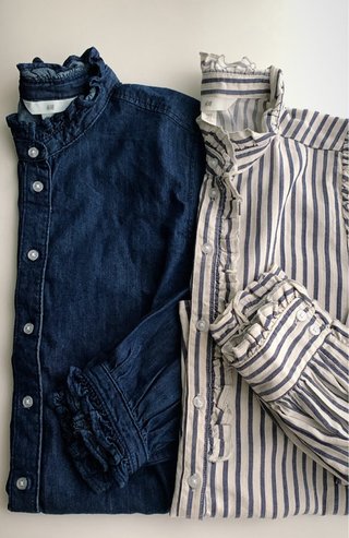 Camisas vaquera volantes H&M