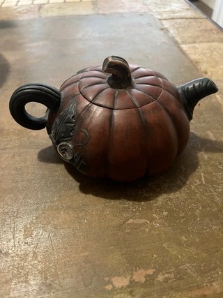 3 teiere in ceramica stile zucca