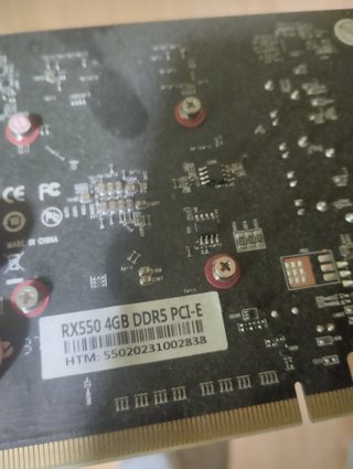 RX550 4GB DDR5 PCI-E Tarjeta Gráfica