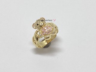 anillo oro 18k con piedra con circonita t. 10,5 (16,08 mm)