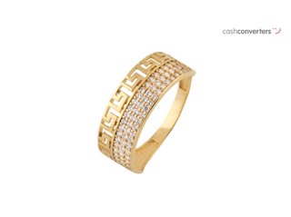 anillo oro 18k con piedra con circonita