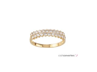anillo oro 18k con piedra con circonita