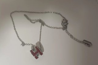 Colgante H Acero Inoxidable 316L Rojo