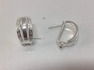 pendientes plata 925mm con piedra con circonita