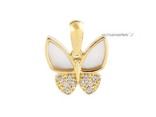 colgante oro 18k con nacar,sin piedra