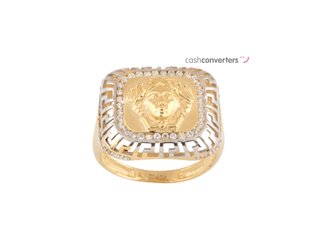 anillo oro 18k con piedra con circonita t. 14 (17,2 mm)