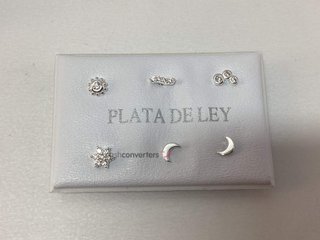 pendientes plata 925mm con piedra con circonita
