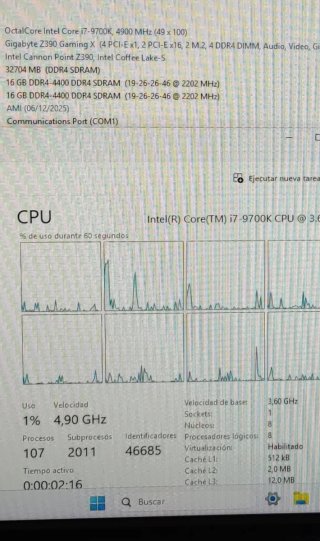 Pack Intel i7 9700K + Placa Gigabyte Z390