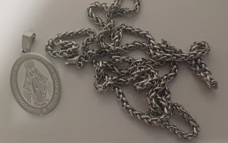 Medalla Milagrosa con Cadena Acero Inoxidable