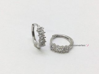 argollas plata 925mm con piedra con circonita