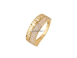 anillo oro 18k con piedra con circonita