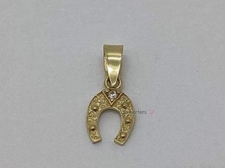 colgante oro 18k con circonita