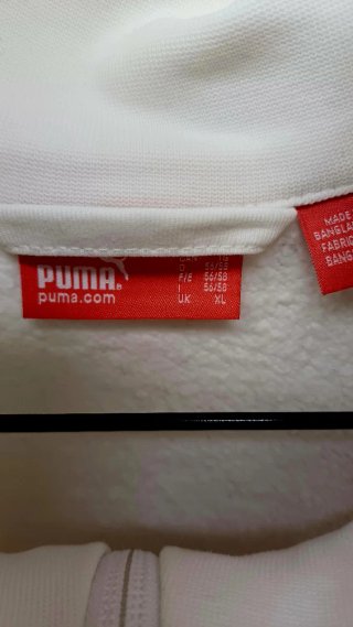 Chaqueta de chándal Puma blanca y roja XL