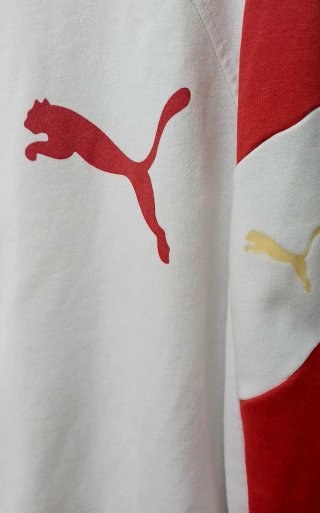 Chaqueta de chándal Puma blanca y roja XL