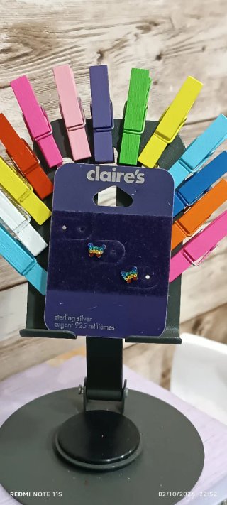 Pendientes de Plata Claire's Mariposa