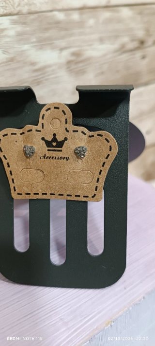 Pendientes de Plata con Forma de Corazón
