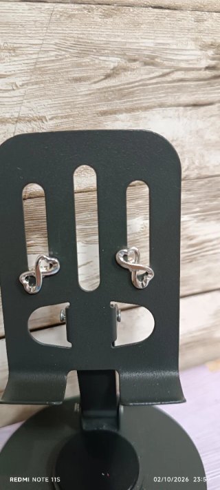 Pendientes de Plata con Forma de Infinito