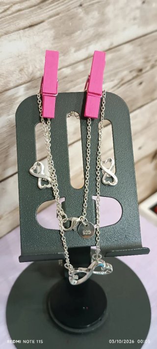 Conjunto de Plata: Collar y Pendientes