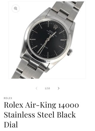 Rolex Air-King 14000 Acero Inoxidable Negro