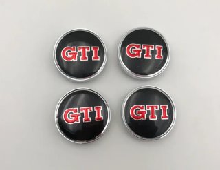 CHAPAS DE CENTROS DE RUEDA GTI 56MM 4UND NEGRO