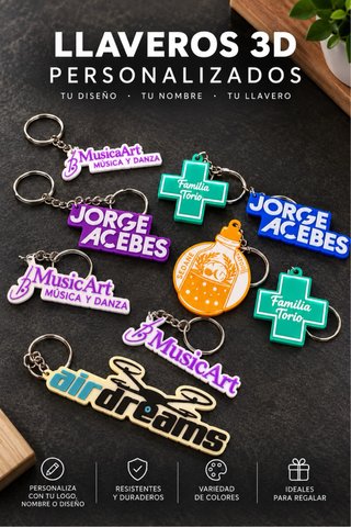 Llaveros Personalizados en 3D