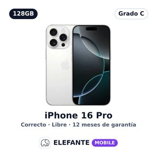 iPhone 16 Pro 128GB Dorado · Grado C · Libre