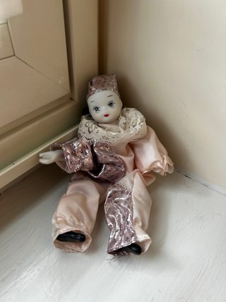 Tris di clown in porcellana da collezione
