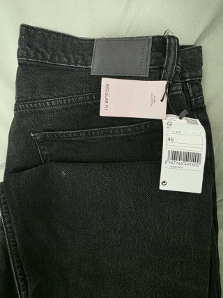 Pantalón Vaquero tejano Mango Negro Talla 46
