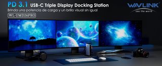 WAVLINK WL-UMD26 PRO Docking 11en1 8K PD125W 3HDMI