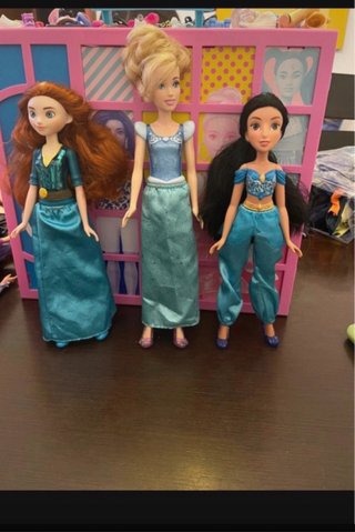 Lotto 3 Bambole Principesse Disney