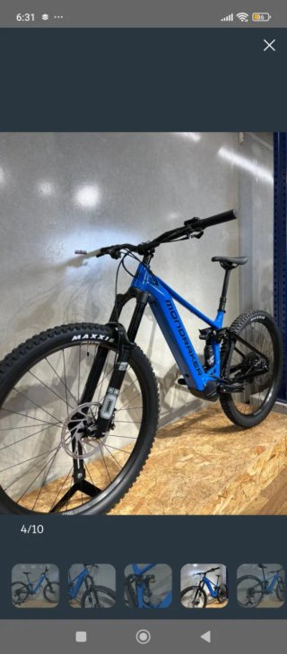 Bicicleta Mondraker Eléctrica Azul