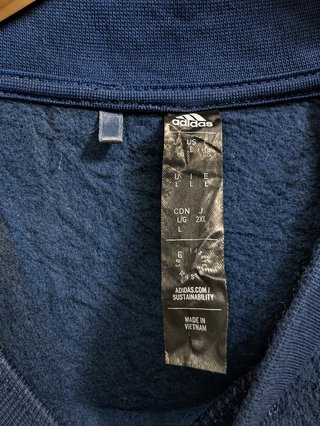 Sudadera Adidas Vintage Azul Marino Trefoil