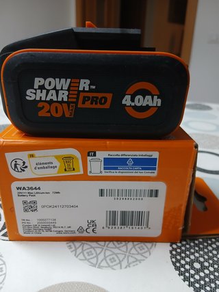 2 Baterías Worx PowerShare Pro 20V 4.0Ah