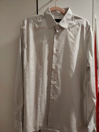 Camisa de Algodón a Rayas. Non iron Mango performa