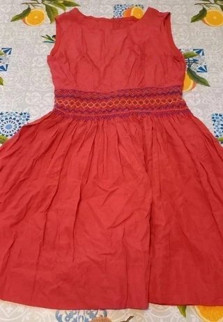 Abito vintage corallo fatto a mano anni '60 XS