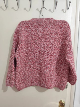 Chaqueta de punto Zara roja Talla M