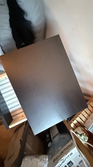 Mesita de noche Hemnes Ikea negra
