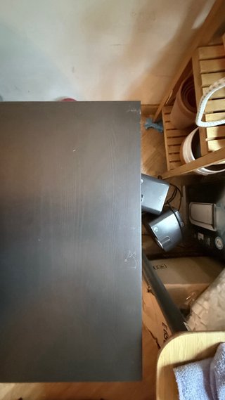 Mesita de noche Hemnes Ikea negra
