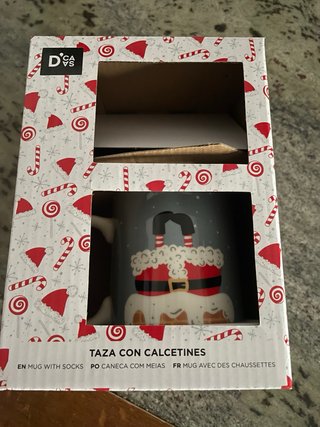 Tazza natalizia Babbo Natale camino