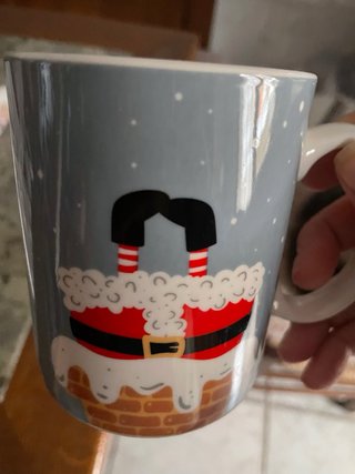 Tazza natalizia Babbo Natale camino