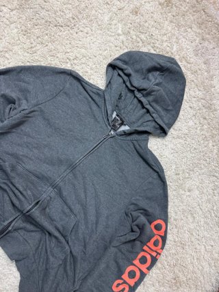 Talla XXL Chaqueta Adidas Gris Con capucha