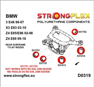 Silentblocks Stronflex Puente Trasero Bmw E46