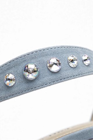 Zapatos de tacón azul bebé piel ante 40