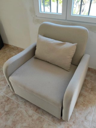 Sofá Cama Individual Beige