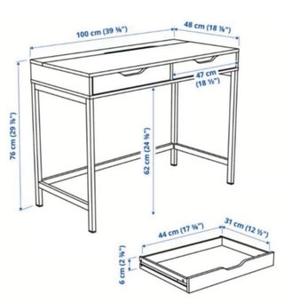 Escritorio IKEA azul verdoso
