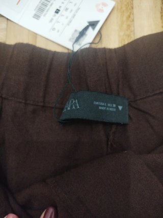Pantalones Zara Talla L Marrón