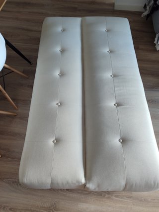 Sofá-cama beige tela como nuevo