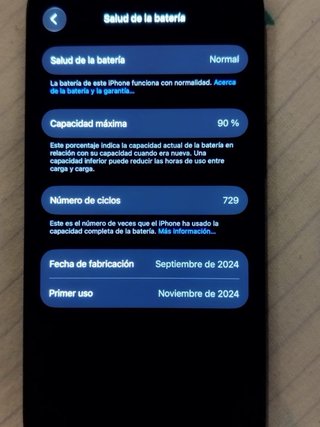 iPhone 16 Pro 128GB Negro 90% Perfecto Estado
